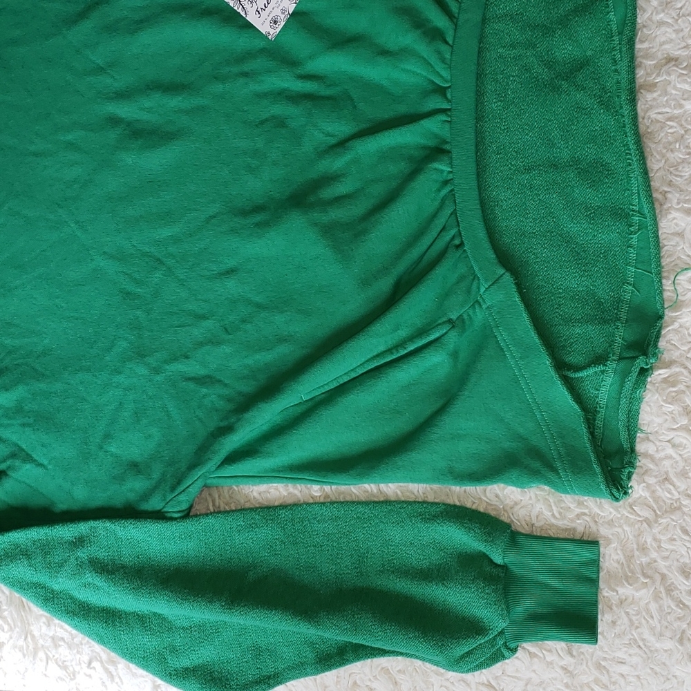 Free People Movement Hi Low Hem Pullover Crew Neck Oversized Sweatshirt XS Nwt - Picture 2 of 8